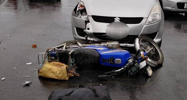 Accident au rond-point de Nouvelle-France