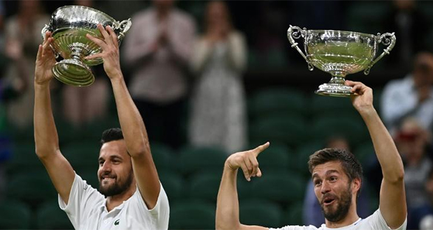 Wimbledon: premier titre en double pour les Croates Mektic et Pavic
