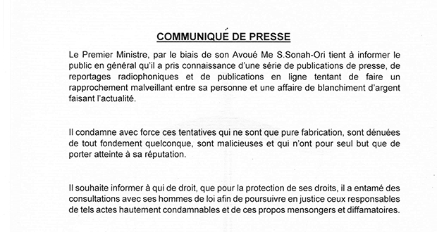 Affaire Franklin: le PM sur la défensive via son avouée