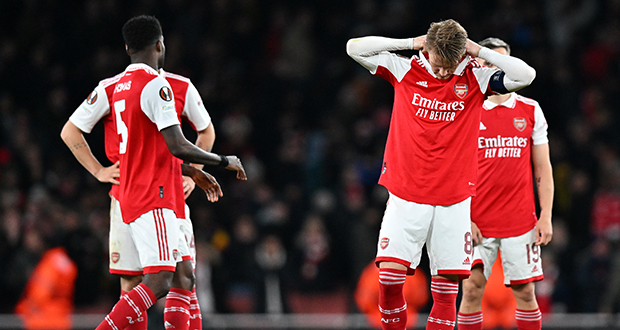 C3: Arsenal sorti par le Sporting, Saliba blessé