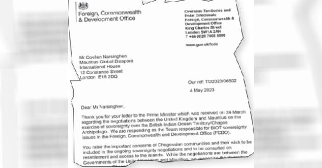 Négociations sur les Chagos: Les Britanniques prônent le silence