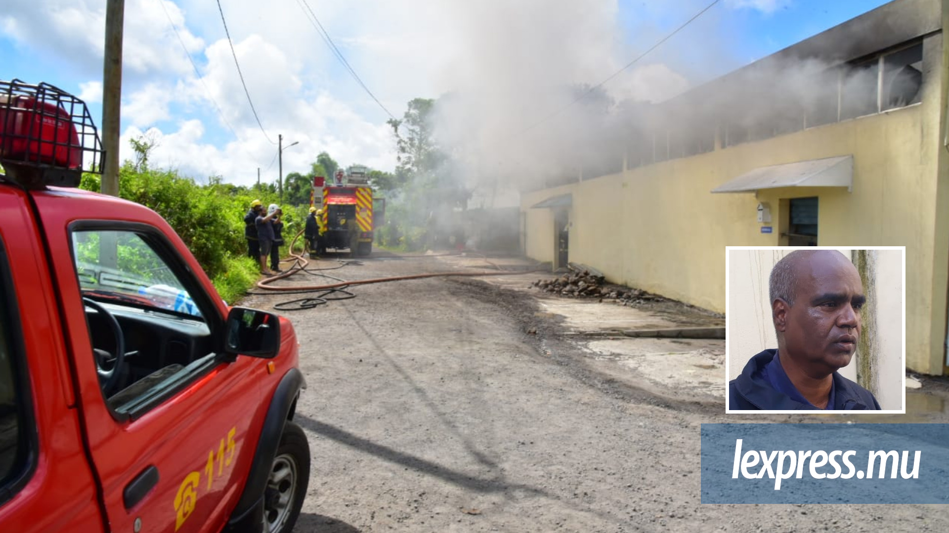 Incendie à St Pierre: les pompiers à pied-d‘œuvre tôt en ce jour de Noël 