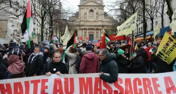 Manifestation à Paris en «solidarité avec le peuple de Gaza»