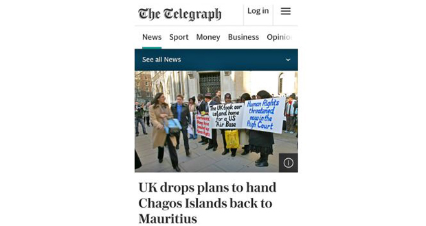 Le Royaume-Uni aurait abandonné l’idée de restituer les Chagos à Maurice