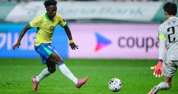 Friendly Match: Brazil Crushes South Korea, with a Brace from Rising Star Estevao